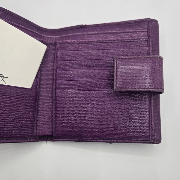 Yves Saint Laurent Purple Leather Wallet - Picture 4 of 6